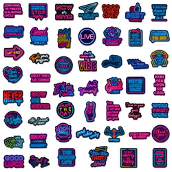 10/30/50PCS Graffiti Neon Stickers Personalized Laptop Car Guitar Cup Mobile Phone Motorcycle Cartoon Decoration Gift Wholesale (ONLINE ORDER ONLY)