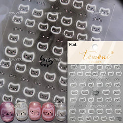 Cute Kapibala Halo Dyeing Kabibara Giant Rat Guinea Pig Cavy Lovely Expression Orange Adhesive Nail Art Stickers Manicure Decals (ONLINE ORDER ONLY)
