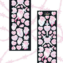 Korean Ins Dark Skull Love Key Chain Sticker Scrapbooking Photo Frame Handmade Stationery Decorative Kawaii Stickers Art Supply (ONLINE ORDER ONLY)