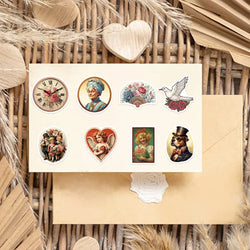 10/30/50PCS Vintage Old Times Cartoon Stickers Victorian Cute Angel Decals Suitcase Scrapbook Phone Laptop DIY Waterproof Toys (ONLINE ORDER ONLY)