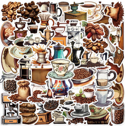 50 pcs Hot Coffee Bean Stickers Fashion Home Bedroom Decor Mural Decal Theme Door Wallpaper Sticker (ONLINE ORDER ONLY)