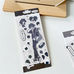 Korean Ins Cute Comics School Girl Boy Stickers Diary Scrapbooking DIY Album Decoration Sticker Personalized Kawaii Stationery (ONLINE ORDER ONLY)