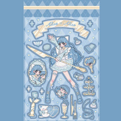 Ins Sweet Cool Sisters Girl Stickers Diary Scrapbooking DIY Album Decoration Sticker Aesthetic Personalized Kawaii Stationery (Online Order Only)