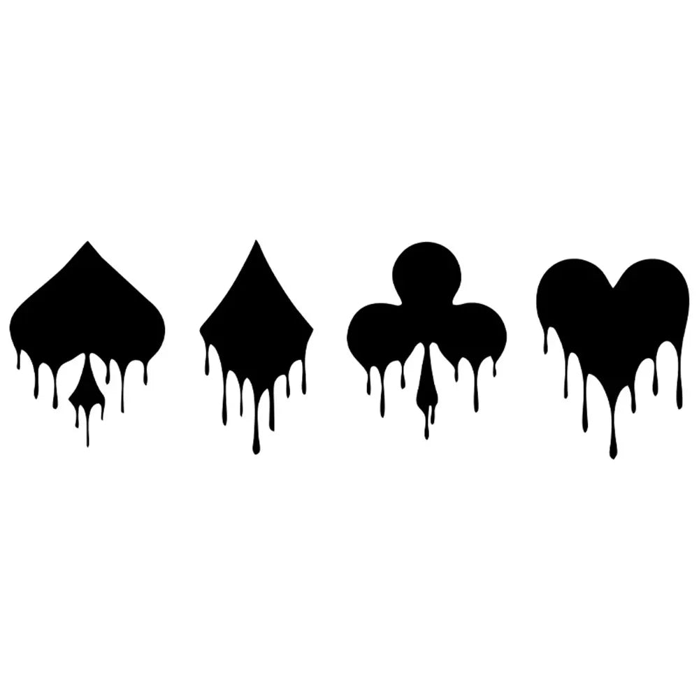 Poker Pattern Decals Motorcycle Car Sticker (ONLINE ORDER ONLY)