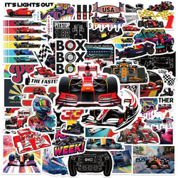 50pcs F1 Racing Stickers Decals for Car Laptop Luggage Skateboard Motorcycle Helmet (ONLINE ORDER ONLY)