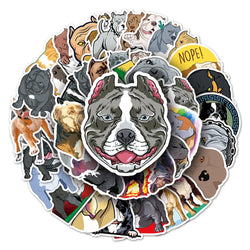 10/30/50PCS Cool American Bully Pitbull Stickers Cartoon Dog Wall Decals DIY Skateboard Luggage Phone Laptop Fridge Bike Kid Toy (Online Order Only)
