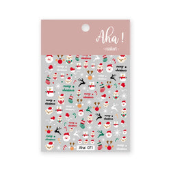 Merry Christmas Penguin Nail Art Sticker 3D Slider Deer Santa Claus Decal New Year Nail Decorations Sticker Manicure Accessories (ONLINE ORDER ONLY)