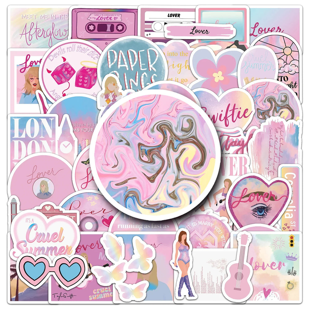 50 Cute Cartoon Waterproof Stickers for Helmets & Water Cups (ONLINE ORDER ONLY)