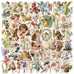 50PCS Fairy Tale Elf Stickers for Kids DIY Laptop Skateboard Scrapbook Decals (ONLINE ORDER ONLY)