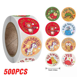 100-500pcs Kids Reward Stickers Puppy Dog Cat Encouragement Labels for Teachers Cute Animals Sticker Stationery Pegatinas (ONLINE ORDER ONLY)