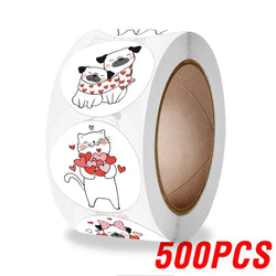 100-500pcs Thank You Cats Stickers For Kids Reward Stickers Thanksgiving Labels Toys 6 Beautiful Designs Stationery stickers (ONLINE ORDER ONLY)