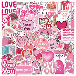 10/30/50PCS Cartoon I Love You Sticky PVC Sticker Aesthetic DIY Decoration Scrapbooking Hand Accounting Supplies for Kids (ONLINE ORDER ONLY)