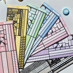 Korean Ins Cool Warning Strip Sticker Diary Hand Account Idol Card DIY Album Decoration Scrapbooking Stickers Kawaii Stationery (Online Order Only)