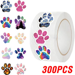 100-500pcs Creative Dog Paw Stickers Children Learning Reward Stationery Sticker Fashion Office School Decoration Seal Stickers (ONLINE ORDER ONLY)