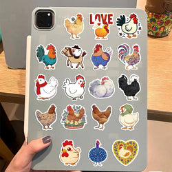 50PCS Cartoon Chicken Animal Stickers Personality Creative Sticker For Desk Refrigerator Phone Skateboard Waterproof Decals﻿ (ONLINE ORDER ONLY)