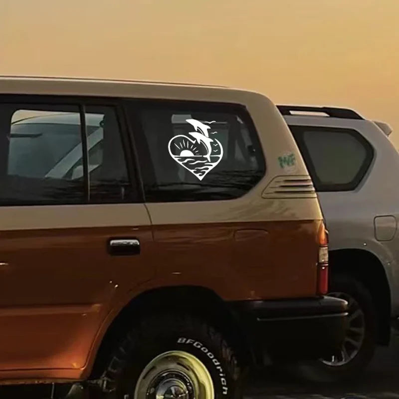 CUTE Dolphin Stickers Make Your Car Look Fun and Lovable,for  Cars, Trucks, Walls, Laptops, Windows, Motorcycles, Bumpers (ONLINE ORDER ONLY)