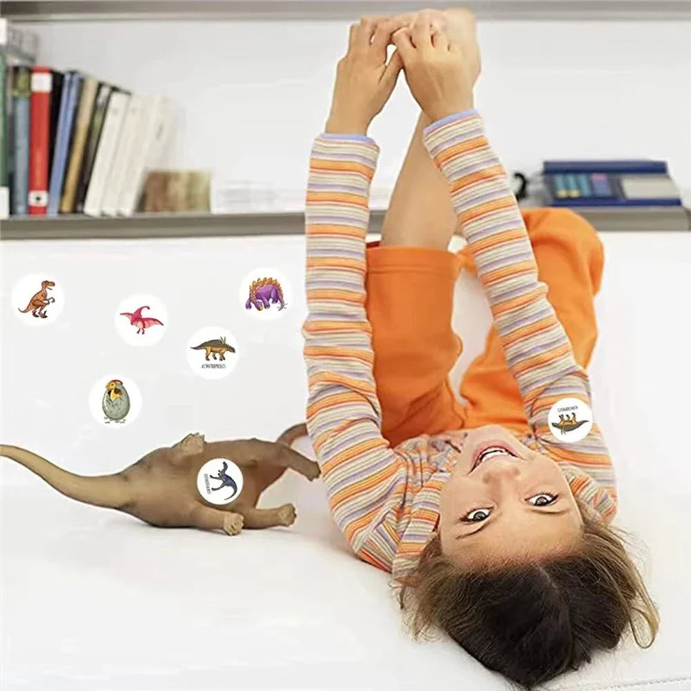 100-500pcs New Cartoon Dinosaurs Stickers 6 Designs for Classroom Teacher Stationery Sticker Label for Kids Reward Stickers (ONLINE ORDER ONLY)