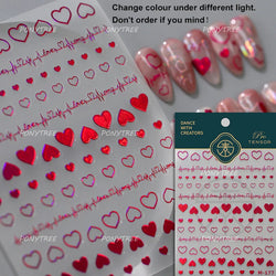 Black Silver Bowknot Love Heart Lace Irregular Line Lava Chic Self Adhesive Nail Art Stickers Embossed Reliefs Manicure Decals (Online Order Only)