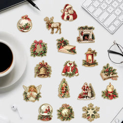 50pcs Retro Cute Santa Claus Christmas Cartoon Stickers Laptop Phone Scrapbook Suitcase Wall Sticker Kids Classics Toys (ONLINE ORDER ONLY)