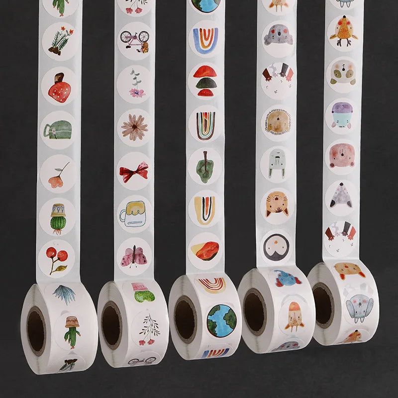 100-500pcs Merry Christmas Holiday Decoration Sticker 2.5cm Party Gift Baking Seal Sticker Invitation Letter Envelope Sticker (ONLINE ORDER ONLY)