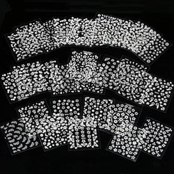 30 Sheet 3D Flower Nail Stickers Decals 6.5*5cm Transparent White Floral Leaf Butterflies Heart Nail Art Adhesive Strip Supplies (ONLINE ORDER ONLY)