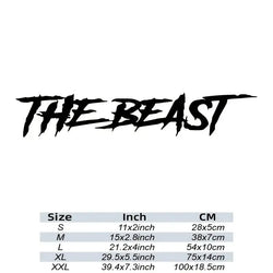 THE BEAST Stickers, For Car,Automobile,Motorbike,Trucks,Windows,Bumper,Waterproof Vinyl Decal (ONLINE ORDER ONLY)