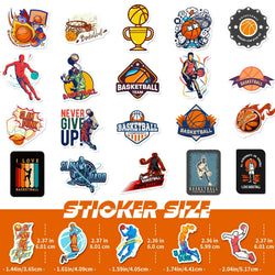 10/25/50pcs Cartoon Basketball Sticker Packs (ONLINE ORDER ONLY)