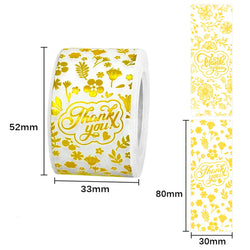 120pcs Rectangle Gold Foil Stickers Thank You For Small Business Gift Seal Labels Shipping Stickers For Decoration Envelope (ONLINE ORDER ONLY)