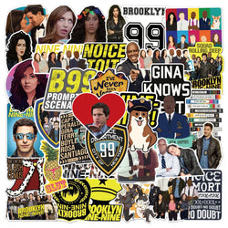 50PCS TV Series Brooklyn Nine-Nine Stickers for DIY Stationery Decal Pegatina Motorcycle Skateboard Laptop Guitar Sticker (ONLINE ORDER ONLY)