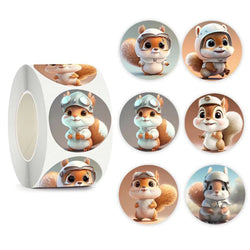 500pcs/roll 1inch Cartoon Animal Children Sticker Label Thank You Cute Toy Game Sticker DIY Gift Sealing Label Decoration 
 (ONLINE ORDER ONLY)
