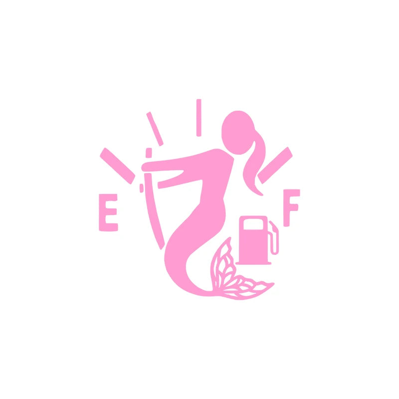 Mermaid Empty Full Gas Gauge Sticker for Car Fuel Tank Cap Door Decoration Automotive Supplies Waterproof Vinyl Decals (ONLINE ORDER ONLY)