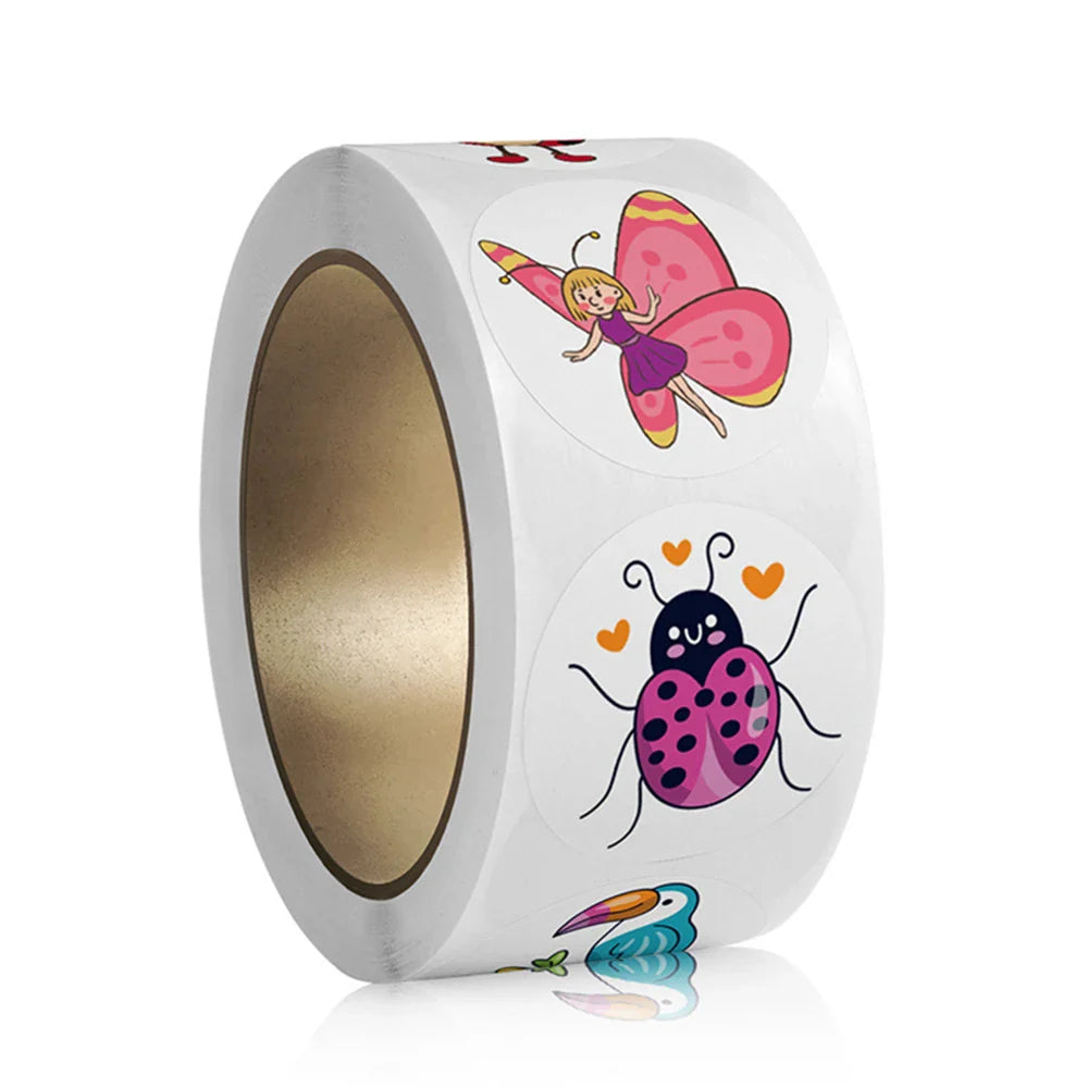 100-500pcs Cartoon Cute Sticker Children Reward Encouragement Sticker Birthday/holiday Party Gift Packaging Sealing Decor Lables (Online Order Only)