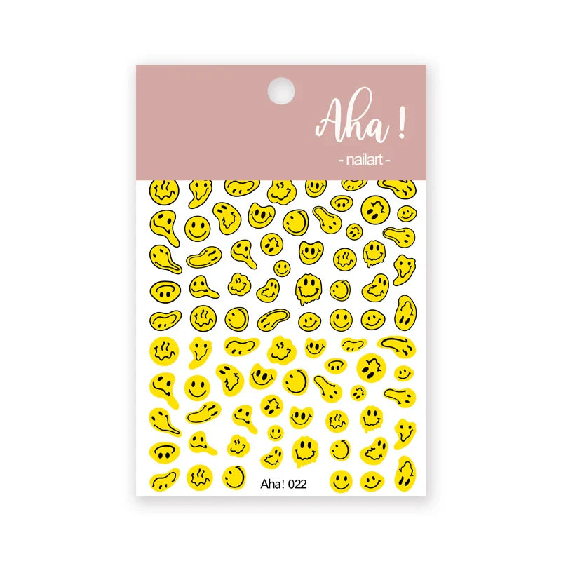 1pc Cute White Cloud Nail Stickers Ultra Thin Nail Art Stickers Self Adhesive Decals Star Moon/Flower/Clouds Kawaii Nail Decals (Online Order Only)