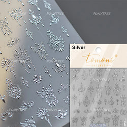 Baroque Figure Flower Totem Geometric Star Love Heart Hot Stamping Embossed Relief Self Adhesive Nail Art Sticker Manicure Decal (ONLINE ORDER ONLY)