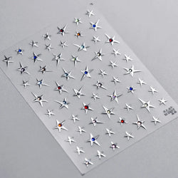Colorful Rhinestone Laser Star Bronzing Gold Silver Pearl 5D Relief Self Adhesive Nail Art Decoration Sticker 3D Manicure Decals (ONLINE ORDER ONLY)