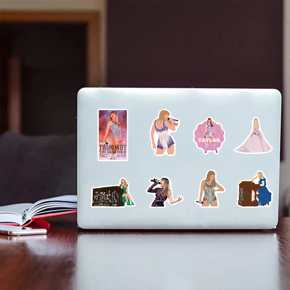 10/50PCS The Eras Tour Singer Stickers Pack DIY Skateboard Motorcycle Suitcase Stationery Decals Decor Phone Laptop Toys (ONLINE ORDER ONLY)