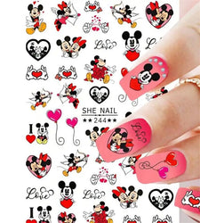 1PCS Disney Mickey Series Nail Stickers Cute 3D Minnie Nail Decorations Valentine's Day Christmas Self-Adhesive Nail Supplies *& (ONLINE ORDER ONLY)