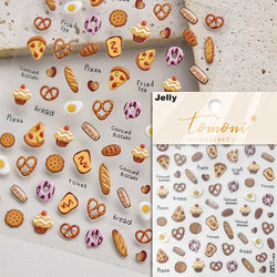 Bowknot Bear Cake Chocolates Food Star Cherry Apple Cook Love Heart Adhesive Nail Art Sticker Rhinestone Reliefs Manicure Decal (ONLINE ORDER ONLY)