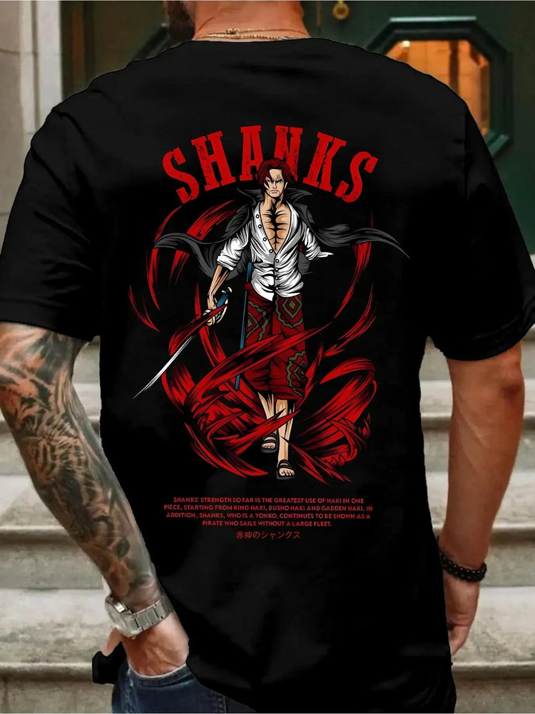 One Piece Shanks Summer T-shirt Retro Oversized Cotton (ONLINE ORDER ONLY)
