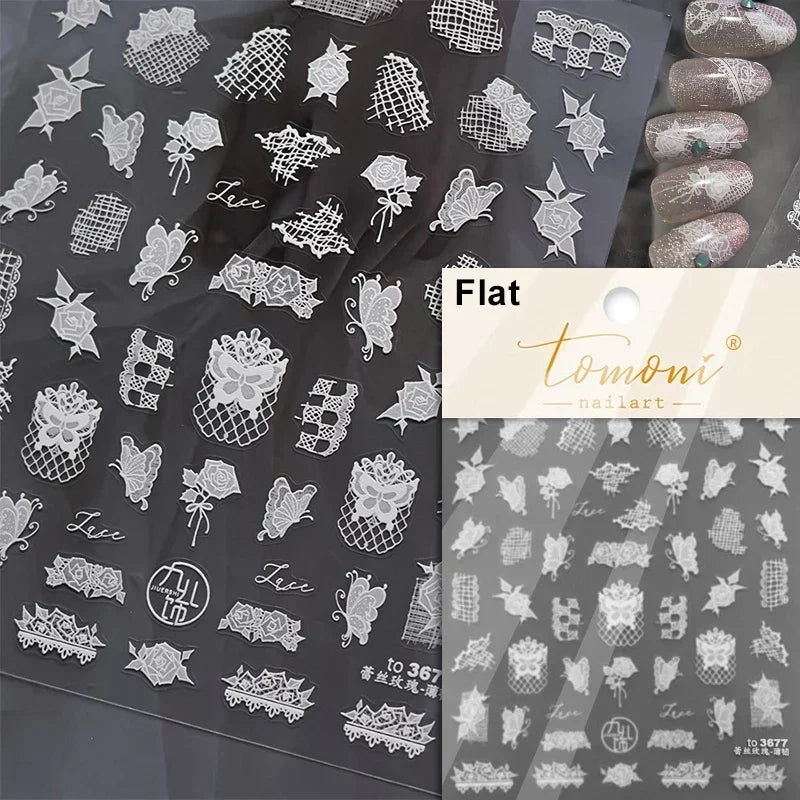 Charming Geometric Black Khaki Brown Grid Houndstooth Snowflake Flat Chic  Adhesive Nail Art Decoration Stickers Manicure Decals (Online Order Only)