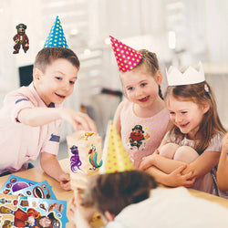 8/16Sheets Cool Pirate Ship Puzzle Stickers Make-a-Face Children Assemble Jigsaw Funny Kids Toy Game Kids Educational Party Gift (Online Order Only)