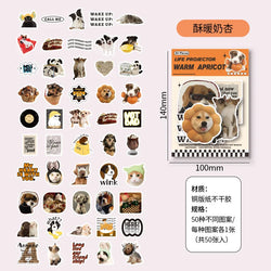 50pcs/lot Korean ins Scrapbook Stickers Life Projector Series Art Craft Sticker Decorative Diary Planner Cute Stationery Sticker (ONLINE ORDER ONLY)