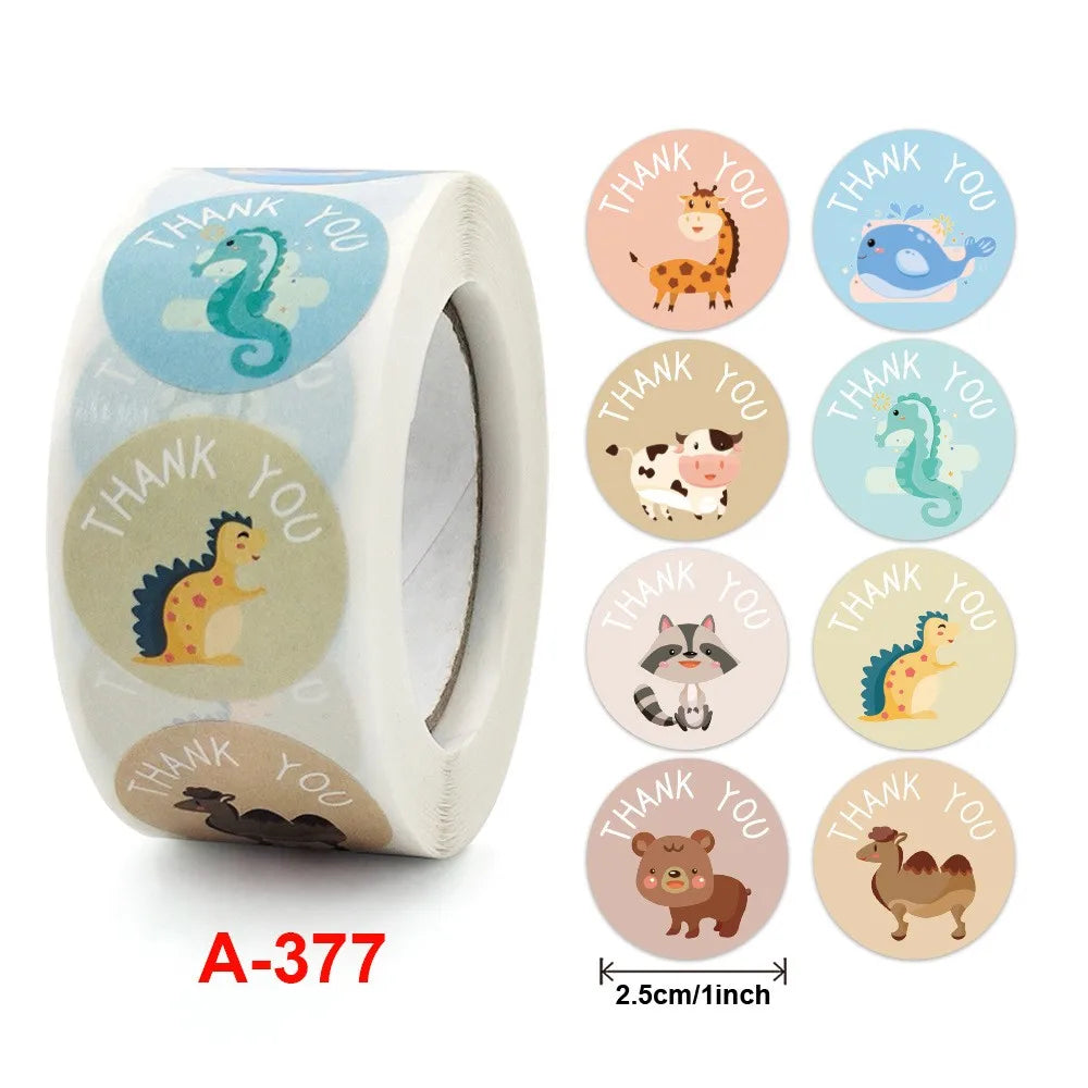 50-500pcs Cartoon Animal kids Sticker Cute Toy Game Sticker DIY Gift Sealing Label Student Decoration Stationery Notebook Supp (ONLINE ORDER ONLY)