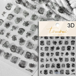 Shiny Colorful Color Block Fragment Square Fragment Grid Rhombus 3D Self Adhesive Nail Art Stickers Rhinestone Manicure Decals (Online Order Only)