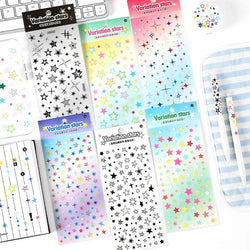 1Pc New Cute Star Resin Stickers Idol Card Deco Scrapbook DIY Material Girls Nails Decoration Stationery Stickers (ONLINE ORDER ONLY)