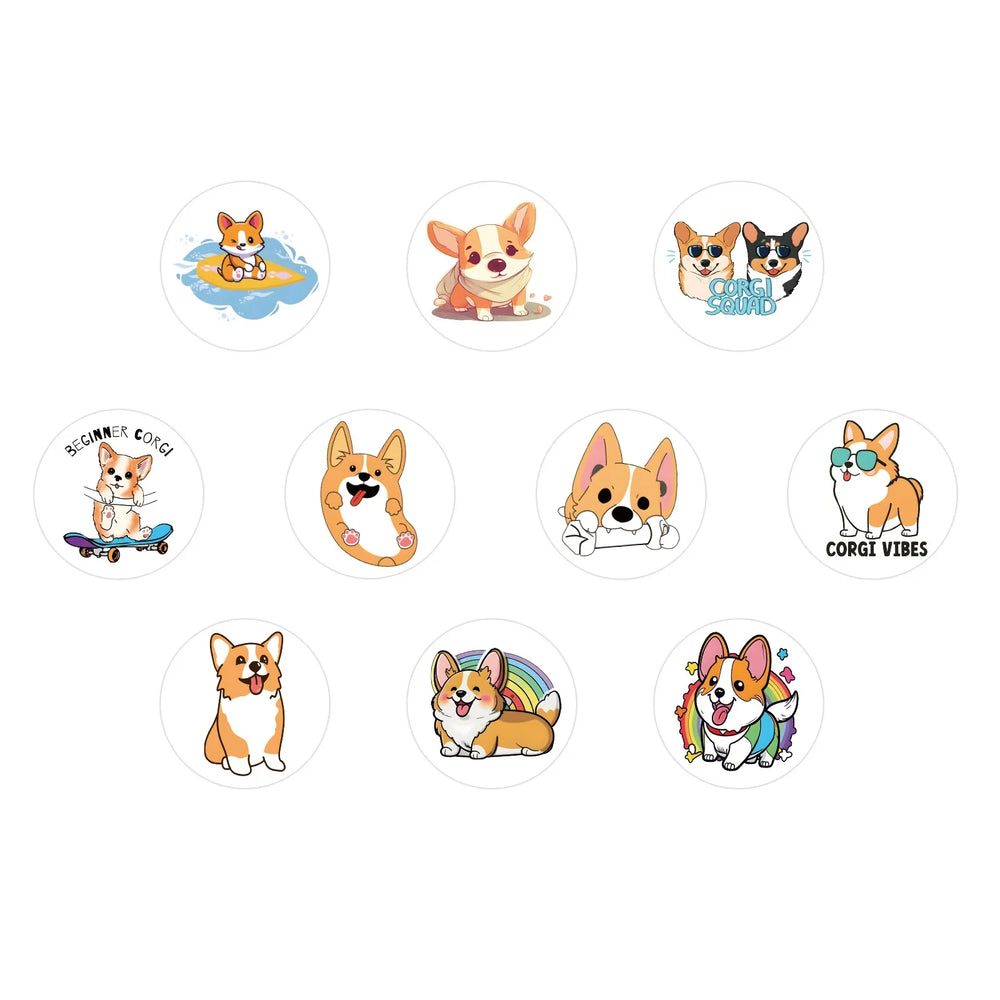 100-500pcs Cute Cartoon Dog Stickers for Kids Children's Packaging Animal Reward Sealing Label DIY Album Stationery Sticker (ONLINE ORDER ONLY)