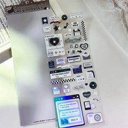 1Pc New Cute Dialog box Sticker Y2K Flakes Idol Card Album Deco Scrapbook DIY Material Decoration Stationery Stickers Aesthetic (ONLINE ORDER ONLY)