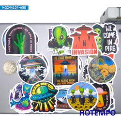 20/30/50Pieces, Retro Aliens Stickers, Universe UFO Spacecraft, Extraterrestrial Life, for DIY Creative Decoration, Sticker Toys (ONLINE ORDER ONLY)