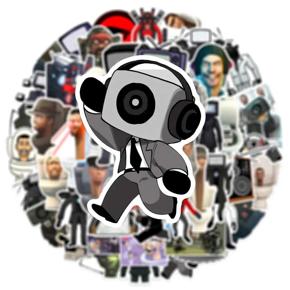 10/30/50PCS Skibidi Toilet Game Cartoon Stickers Graffiti Decals DIY Decoration Laptop Skateboard Notebook Car Kids Sticker Toys (ONLINE ORDER ONLY)