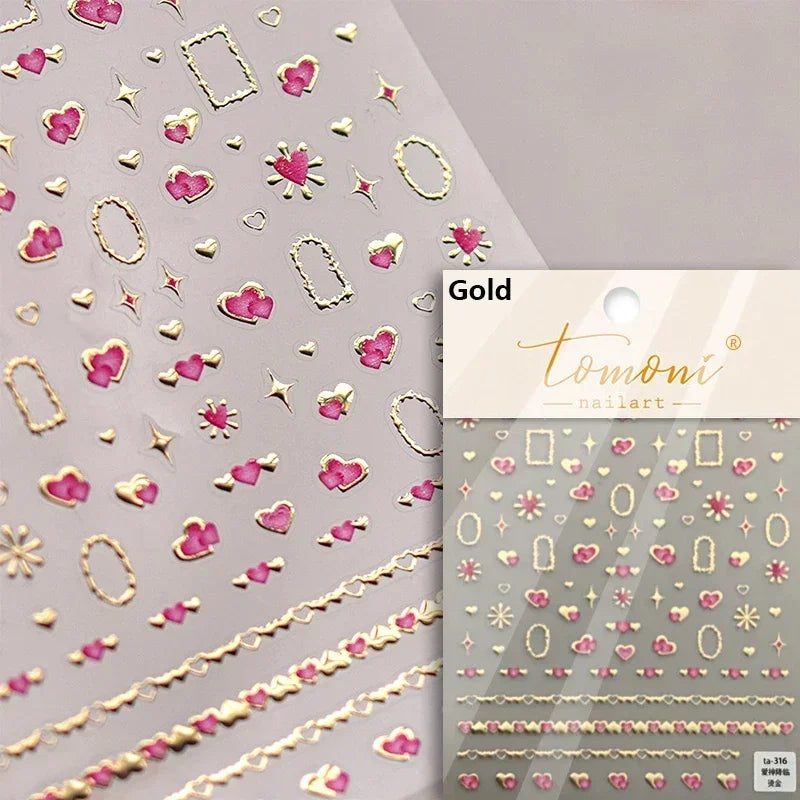 Shiny Colorful Color Block Fragment Square Fragment Grid Rhombus 3D Self Adhesive Nail Art Stickers Rhinestone Manicure Decals (Online Order Only)
